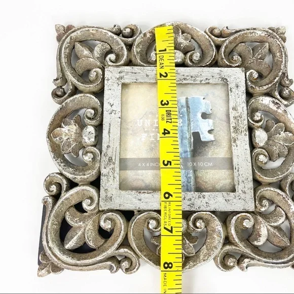 Unique Finds Arte de Casa 4-Inch x 4-Inch Karma Frame in Silver Wash - Picture 11 of 16